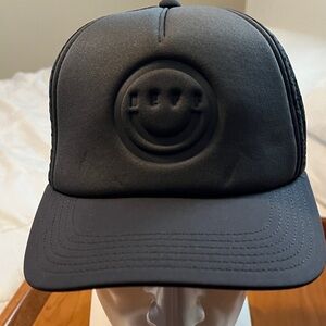 Black Smiley Foam Trucker Hat